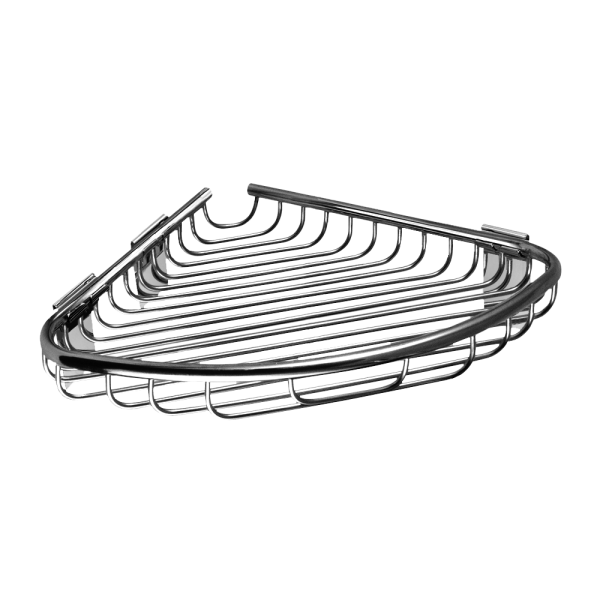 Étagère d'angle en acier inoxydable, finition polie