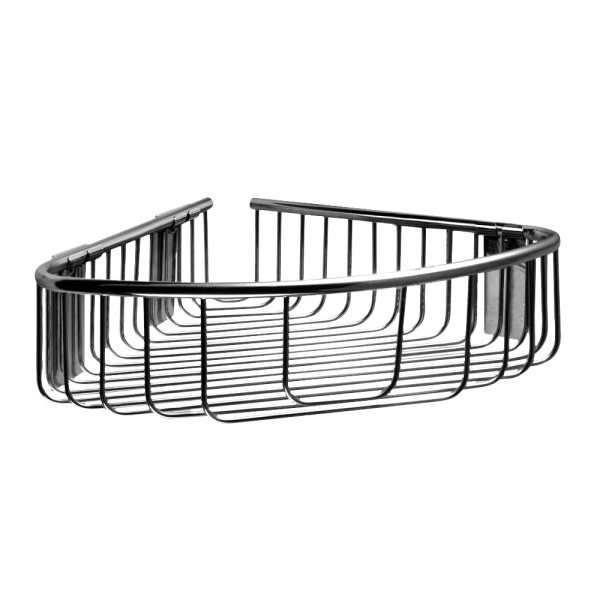 Étagère d'angle en acier inoxydable, finition polie