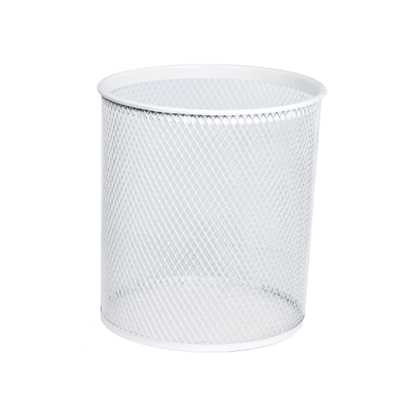 Poubelle ronde, couleur blanche, 18 l