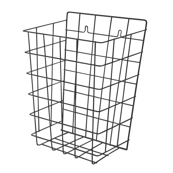 Corbeille à déchets murale en fil d'acier