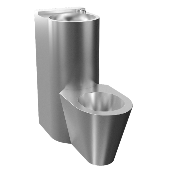 Unité combinée piézo antivandale, WC sur pied, tiges filetées, 24 V CC