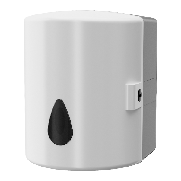 Distributeur pour bobine d'essuie-mains, matériau plastique ABS blanc