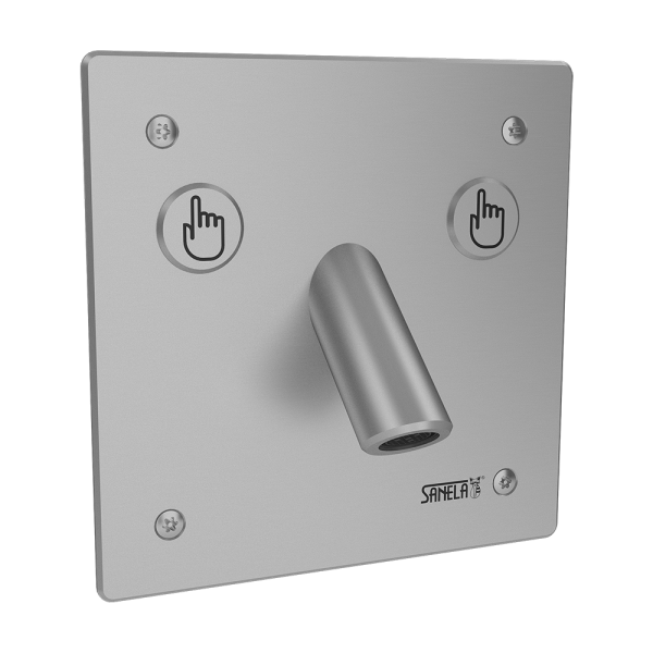 Robinet mural automatique pour eau chaude et froide avec cache anti-vandalisme, 24 V CC