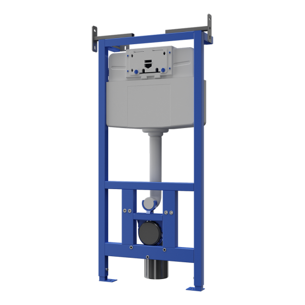 Châssis de montage WC avec réservoir encastré pour installation sur profilés de cloison sèche