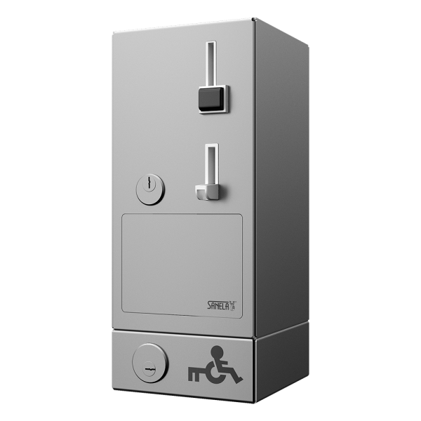 Monnayeur et machine à jetons pour ouverture de porte avec EURO KEY, 24V DC