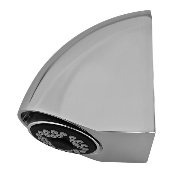 Pomme de douche antivandale avec possibilité de régler l'angle du jet d'eau, anticalc